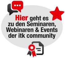 Seminare, Webinare & Events der itk community